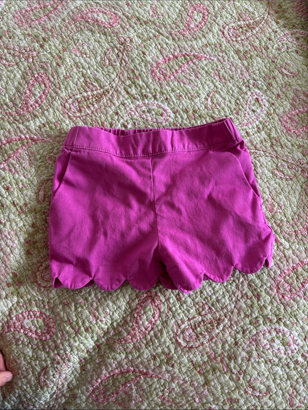 Crew cuts Hot Pink Scallop Hem Shorts